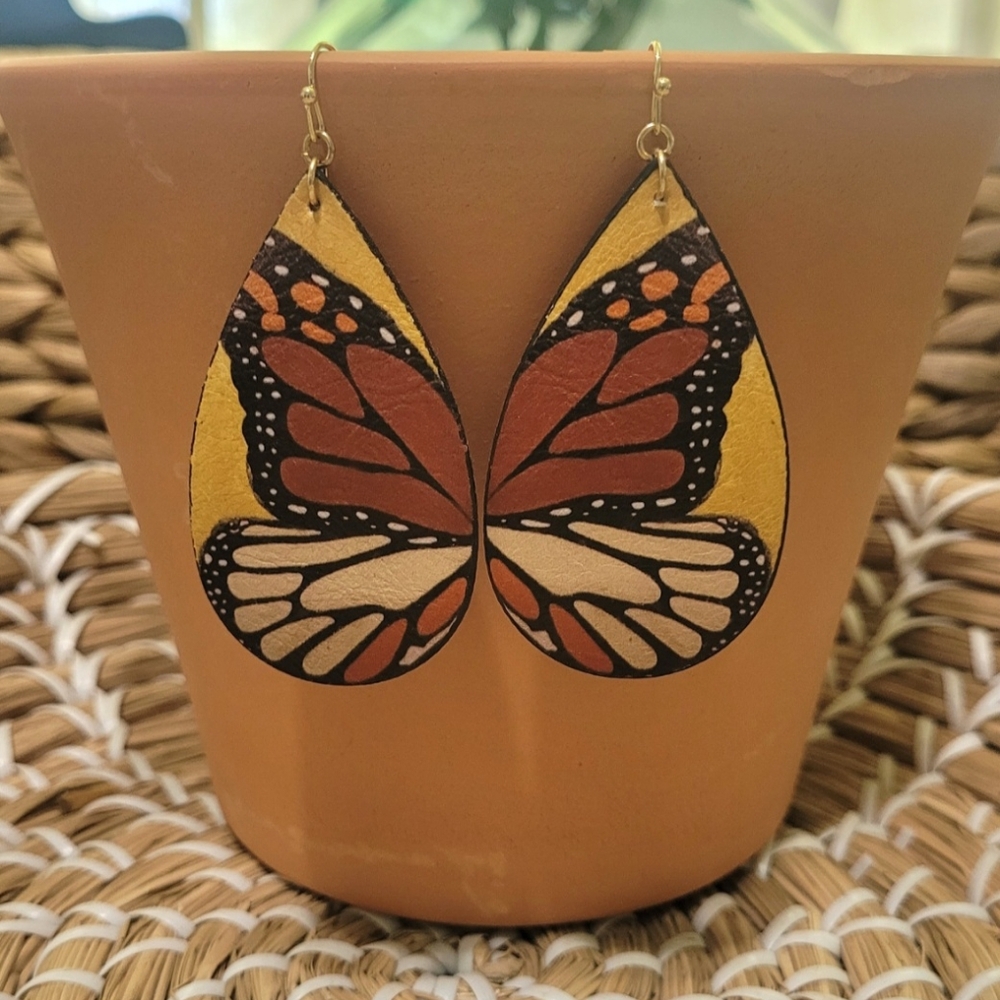 Butterfly Wing Teardrop Earrings New